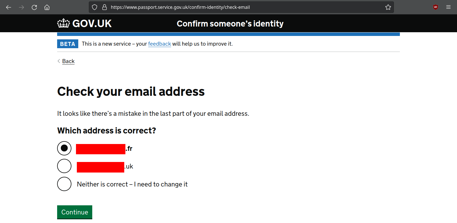 Official UK Government website doesn't recognise .uk domain