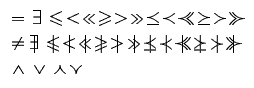 Example LaTeX using mathabx fonts for all symbols